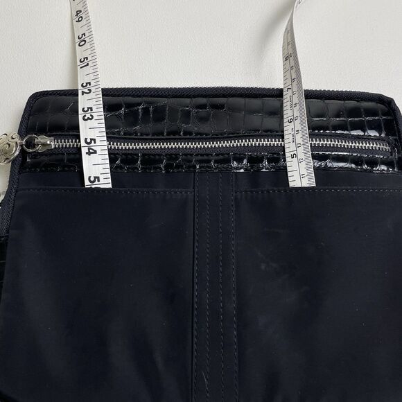 Brighton Patent Leather Nylon iPad Tablet Reader Case Zips With Pockets Black - Picture 5 of 8